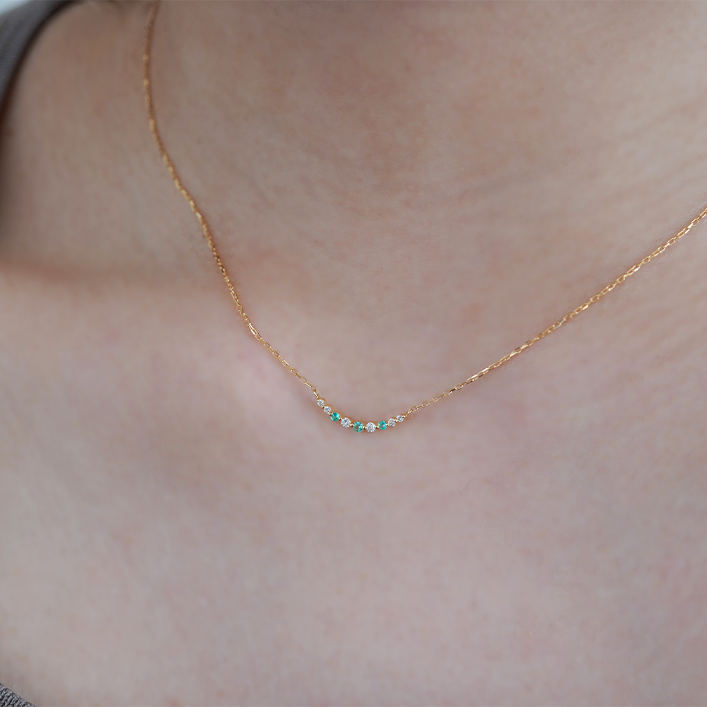 K18 YG パライバトルマリン  ネックレス N-66