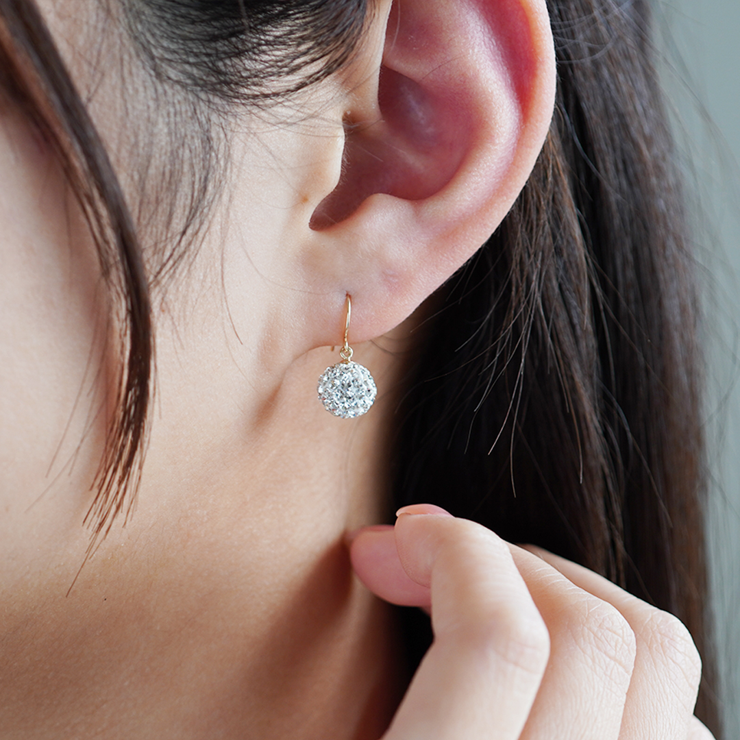 K10YG ミラーボールピアス  P-7