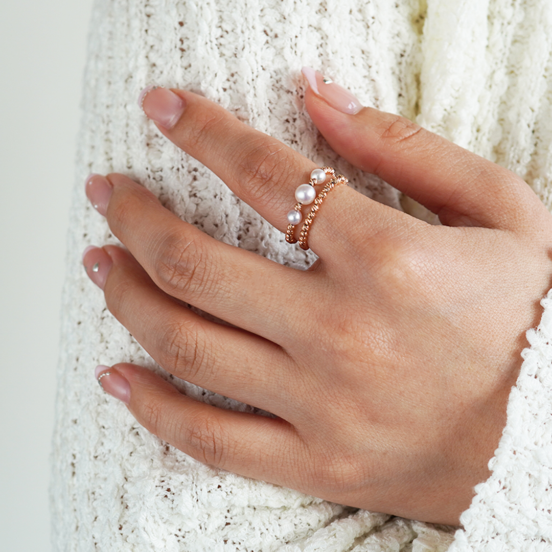 K18 PG パール リング  R-43