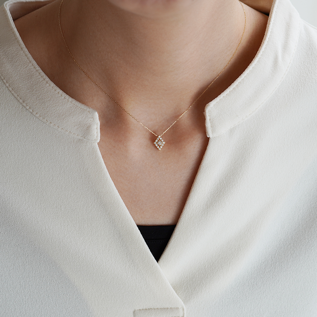 K18 YG ダイヤ ネックレス N-82