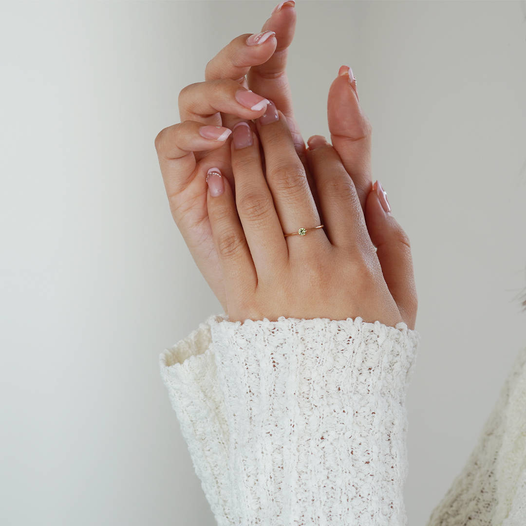 K10 YG デマントイド ガーネット リング  R-48