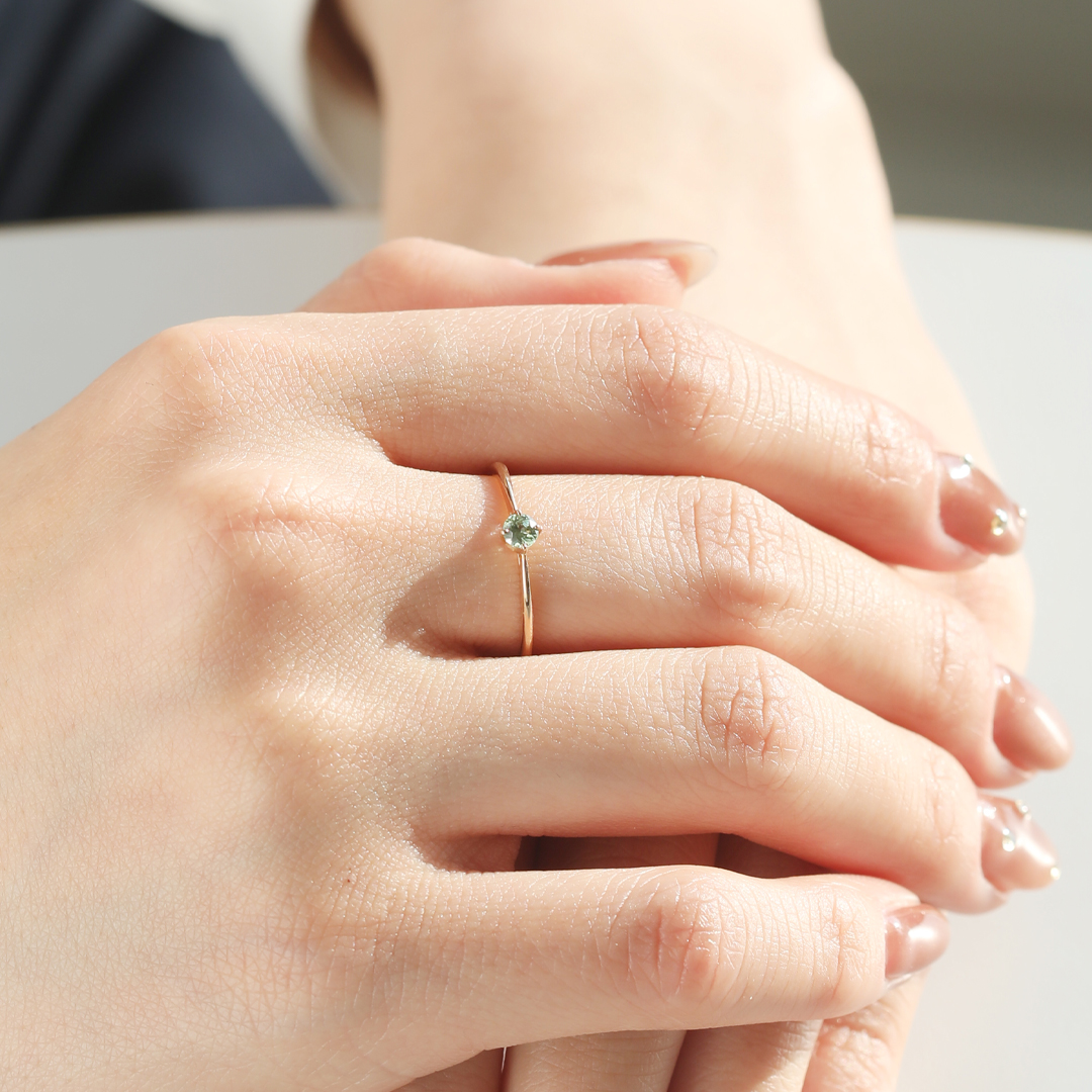 K10 YG デマントイド ガーネット リング  R-48