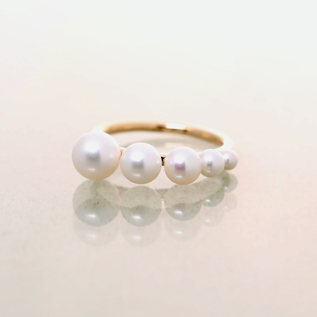 K10 YG パール リング  R-56