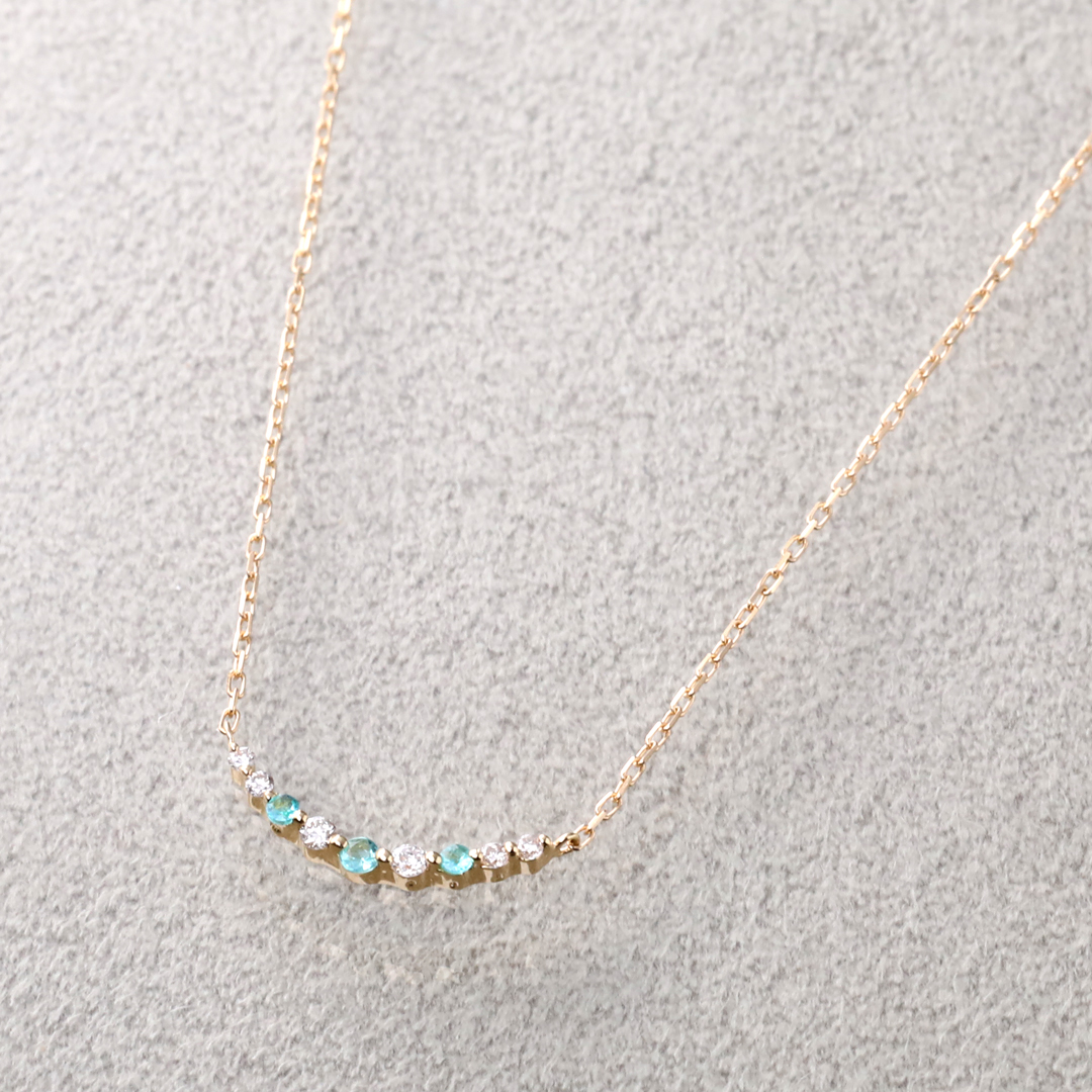 K18 YG パライバトルマリン  ネックレス N-66