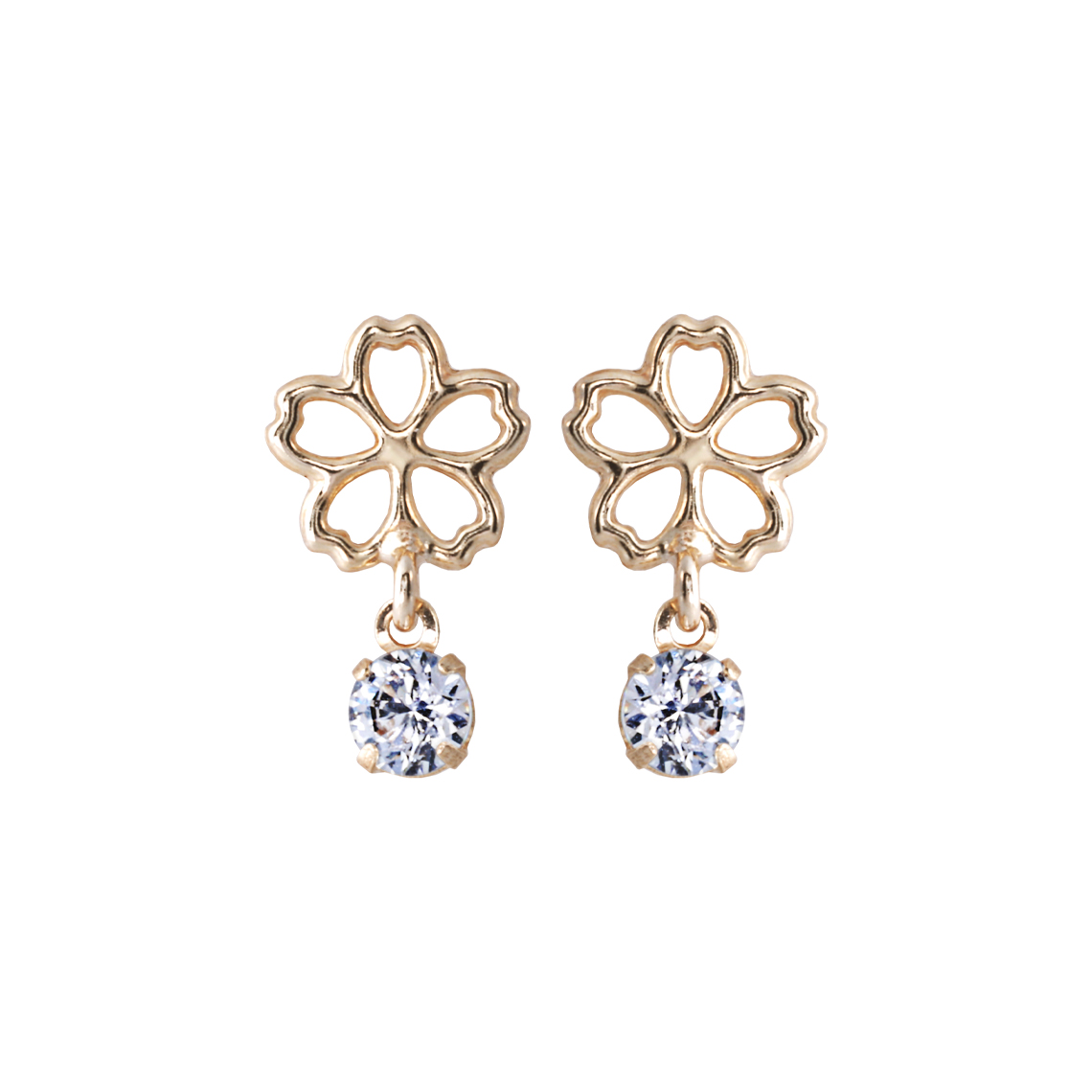 K10 YG キュービック ピアス P-88