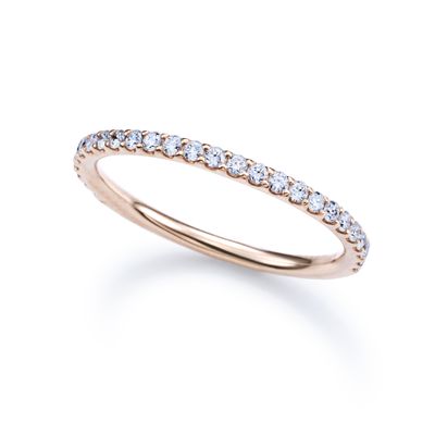 K18 PGハーフエタニティ ダイヤモンド リング R-030