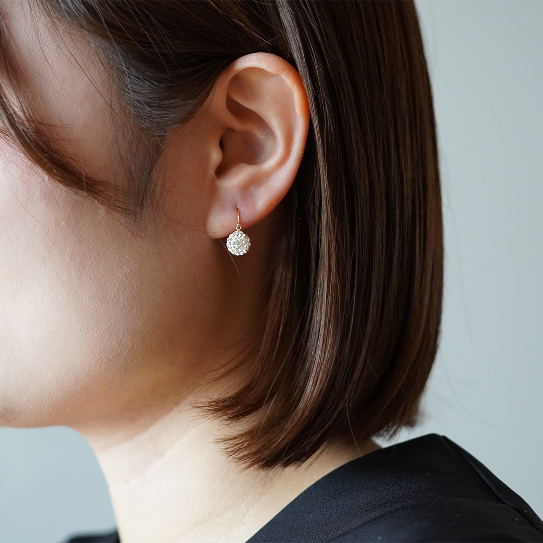 K10YG ミラーボールピアス  P-7