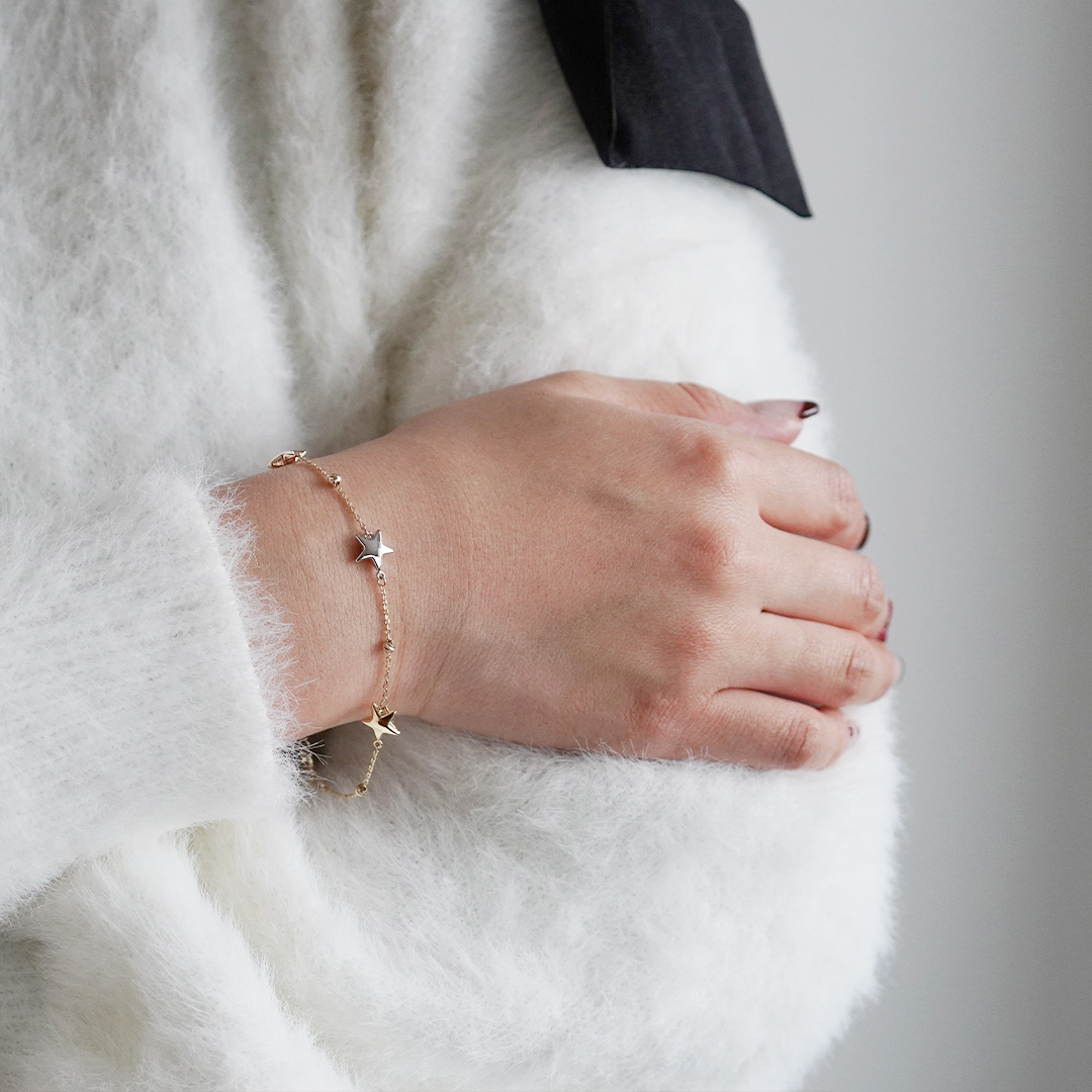 K18 スター モチーフ ブレスレット  B-22