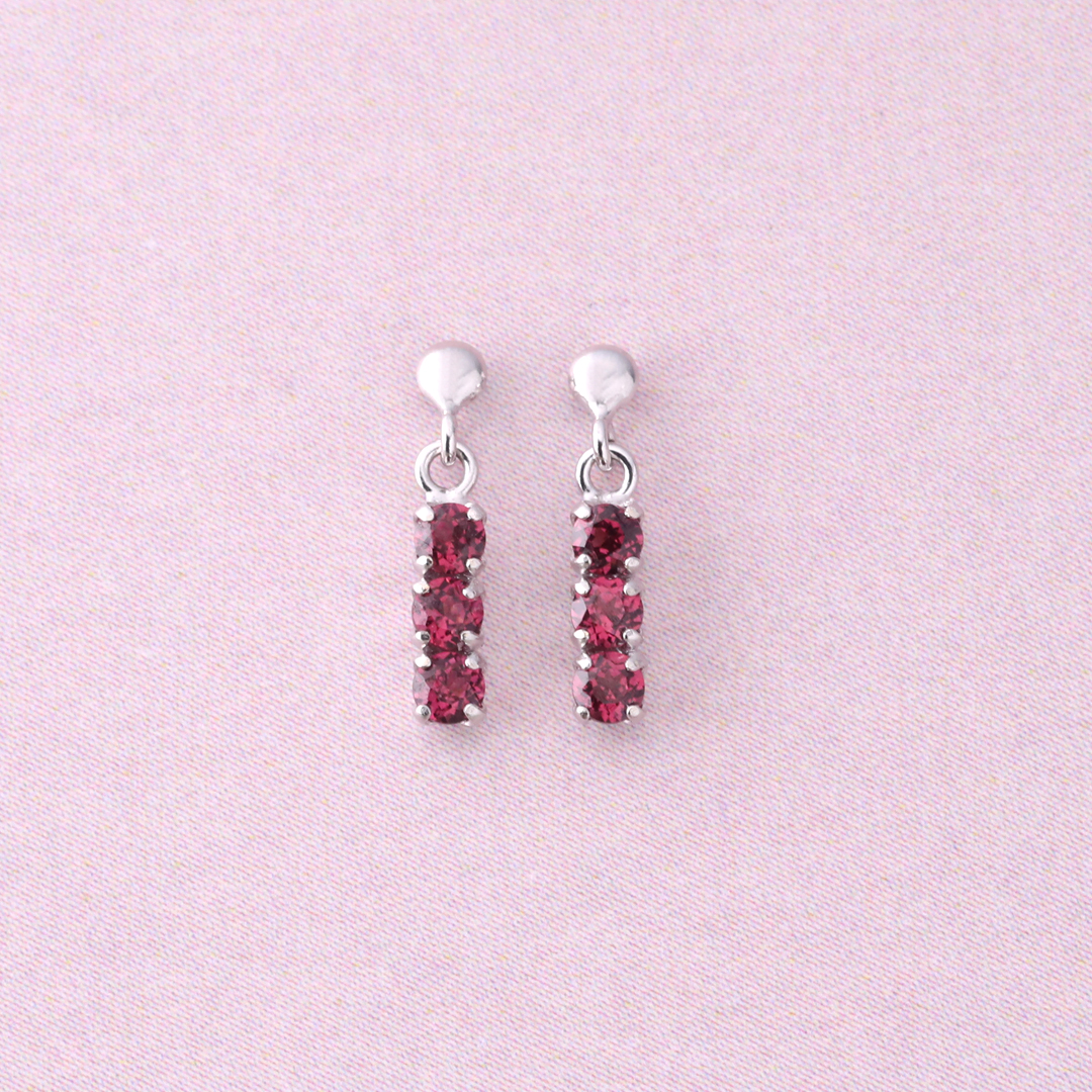 K10 WG ガーネット ピアス  P-9