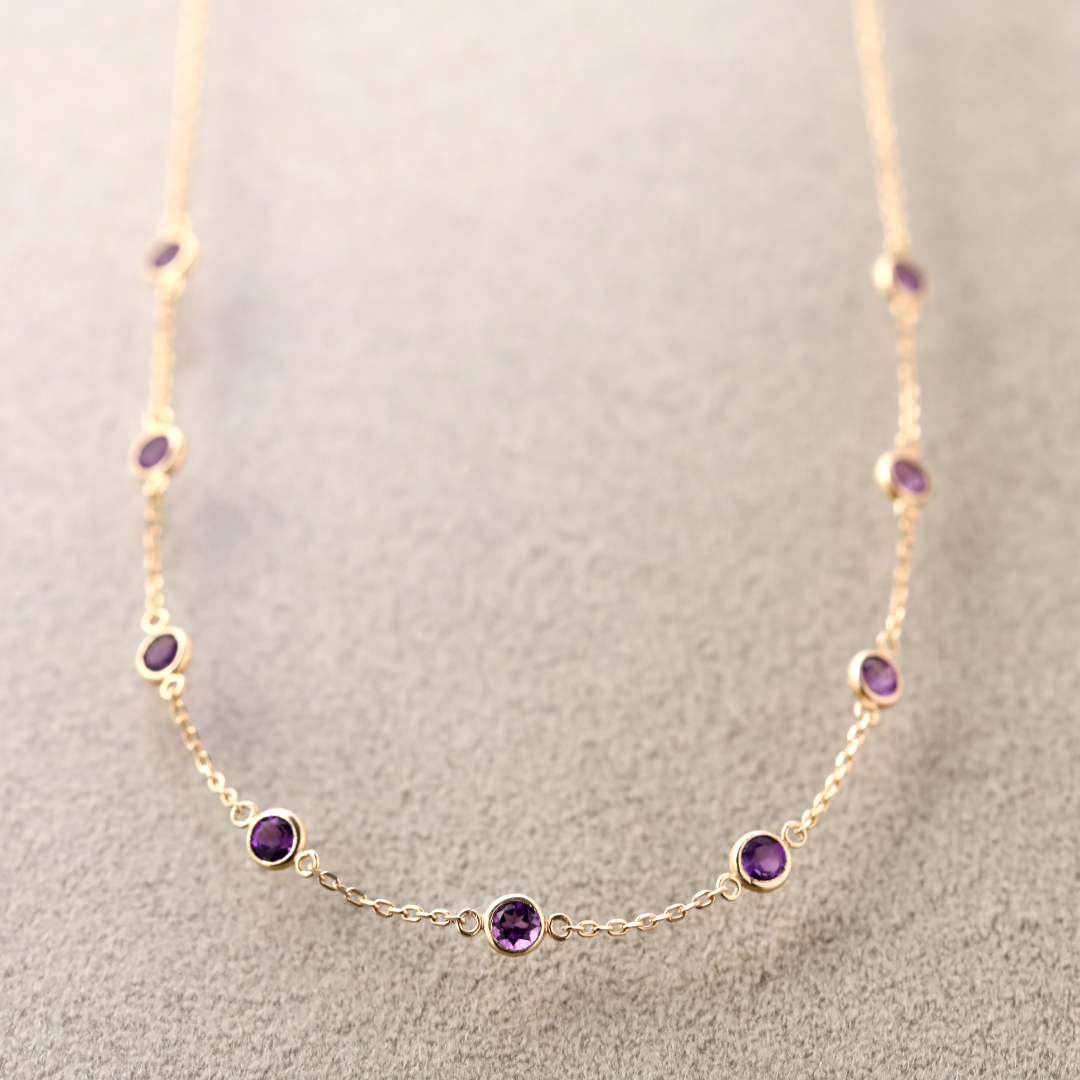 K10 YG アメジスト ネックレス  N-31