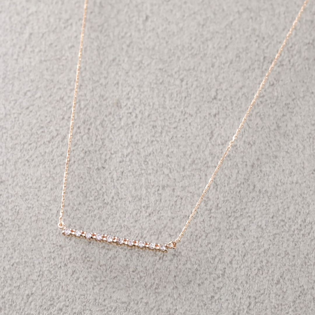 K10 YG ダイヤ ネックレス  N-60