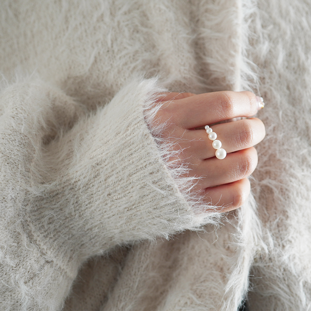 K10 YG パール リング  R-56