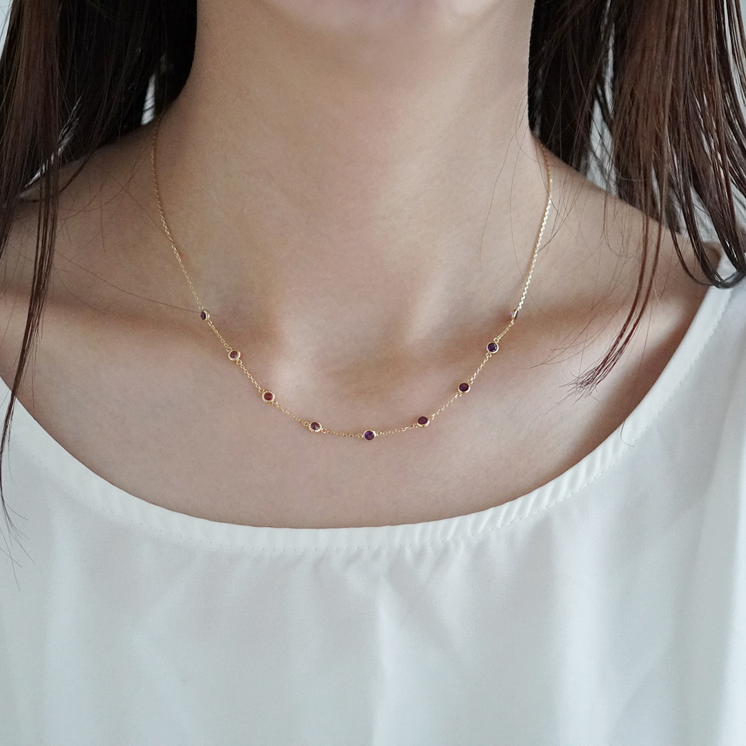 K10 YG アメジスト ネックレス  N-31