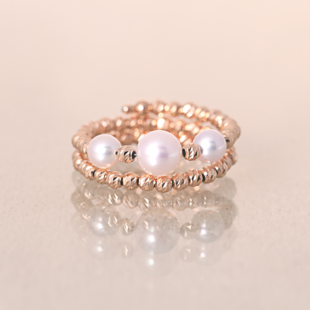 K18 PG パール リング  R-43