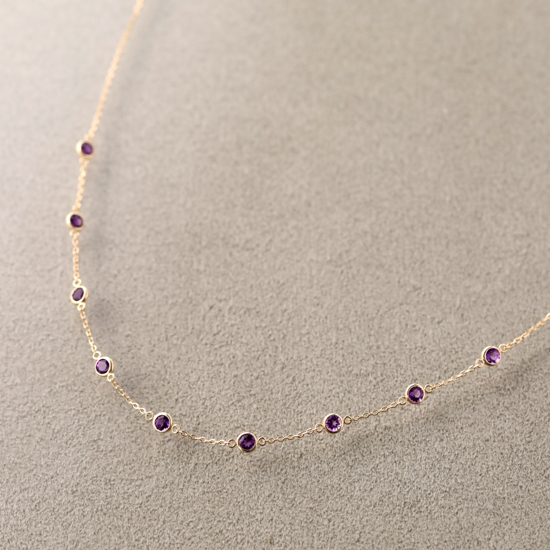 K10 YG アメジスト ネックレス  N-31