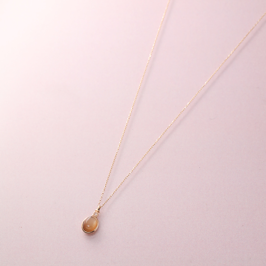 K10 YG SunStone ネックレス N-61