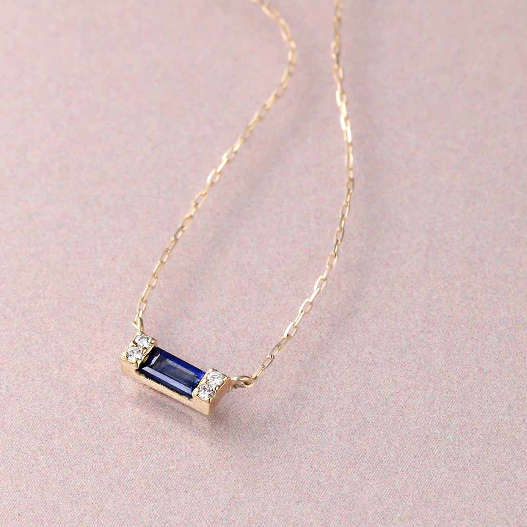 K18 YG サファイア ネックレス N-77