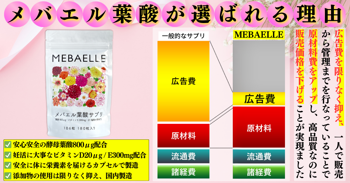 メバエル葉酸サプリ【おにゃんこ先生公式通販】