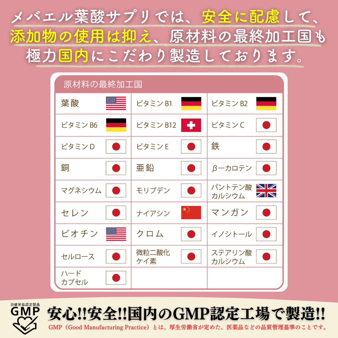 【定期便】メバエル葉酸サプリ（30日分）【1ヶ月コース】