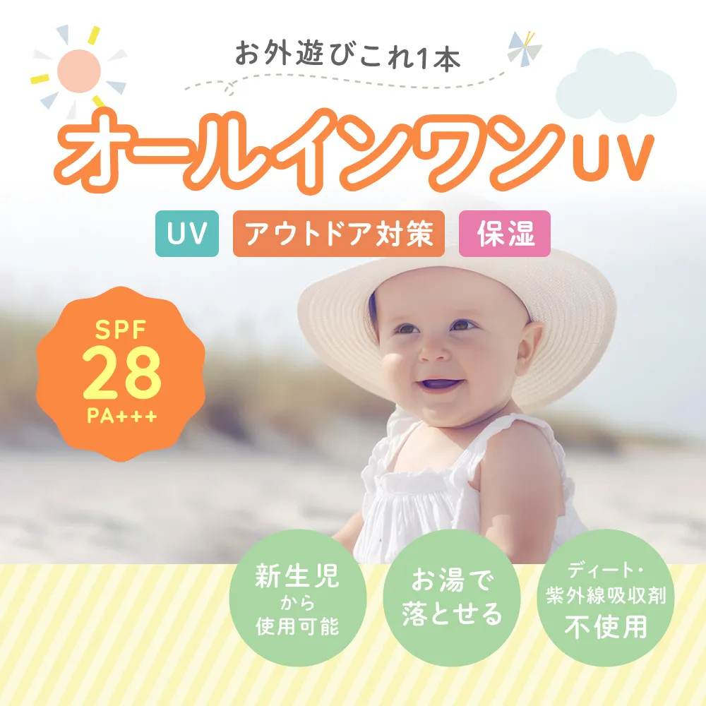 アロベビー オールインワンUVミルク アウトドア対策+保湿もできる