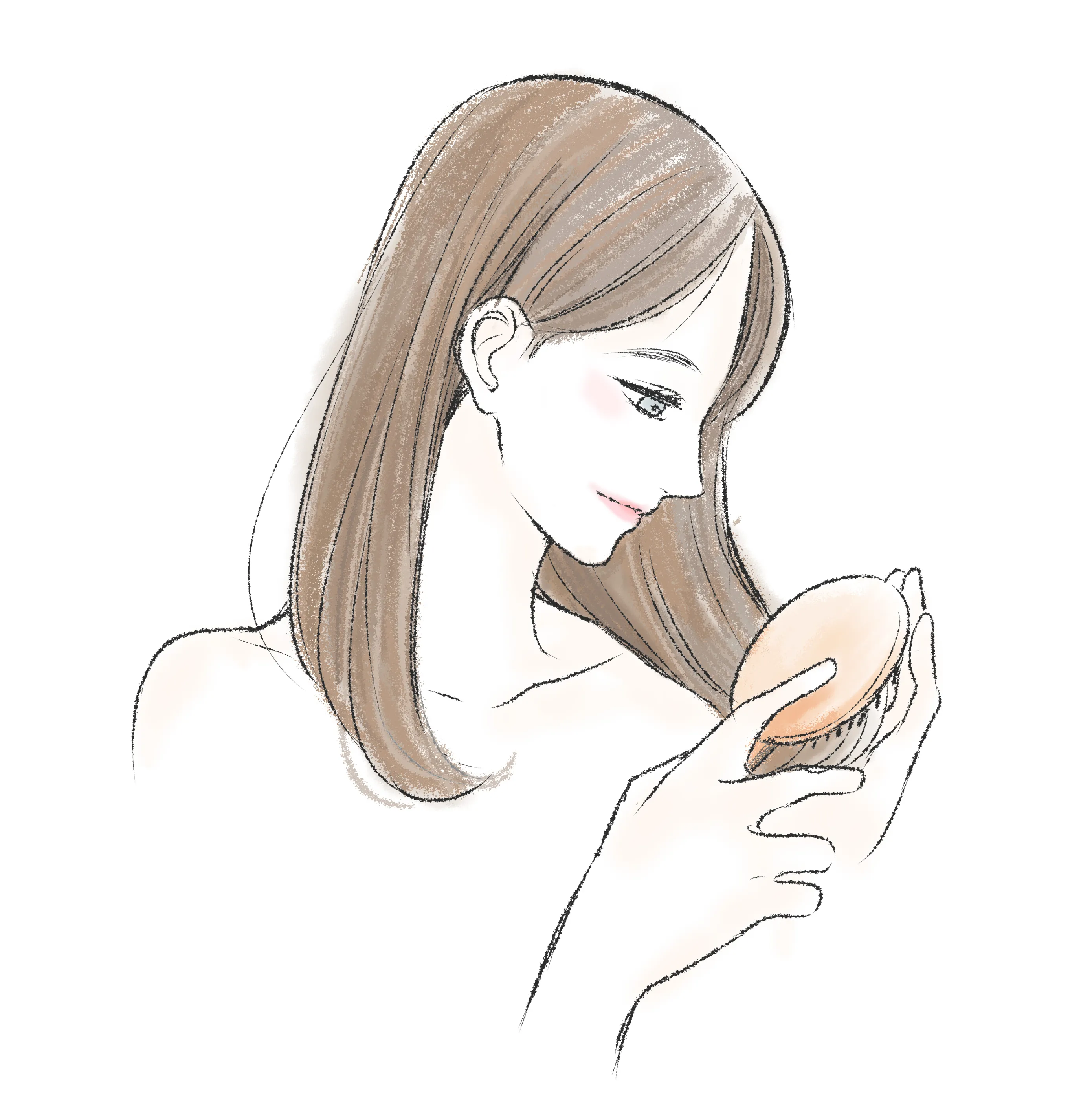 コームで髪の絡まりを解く