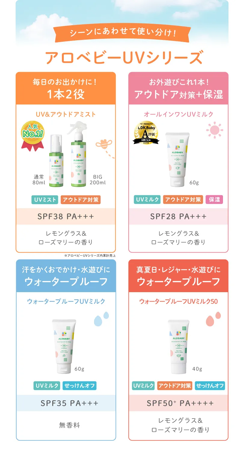 ウォータープルーフ・虫除け・保湿などの機能性もチェック◎