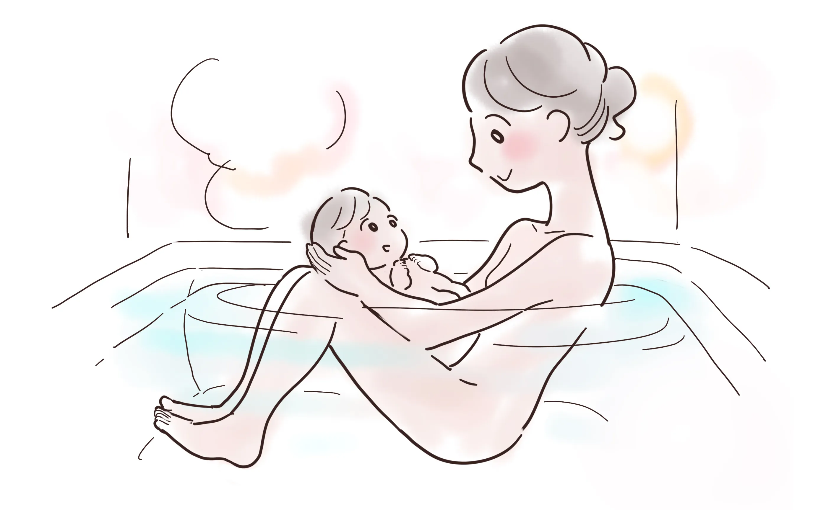 赤ちゃんと一緒に入浴