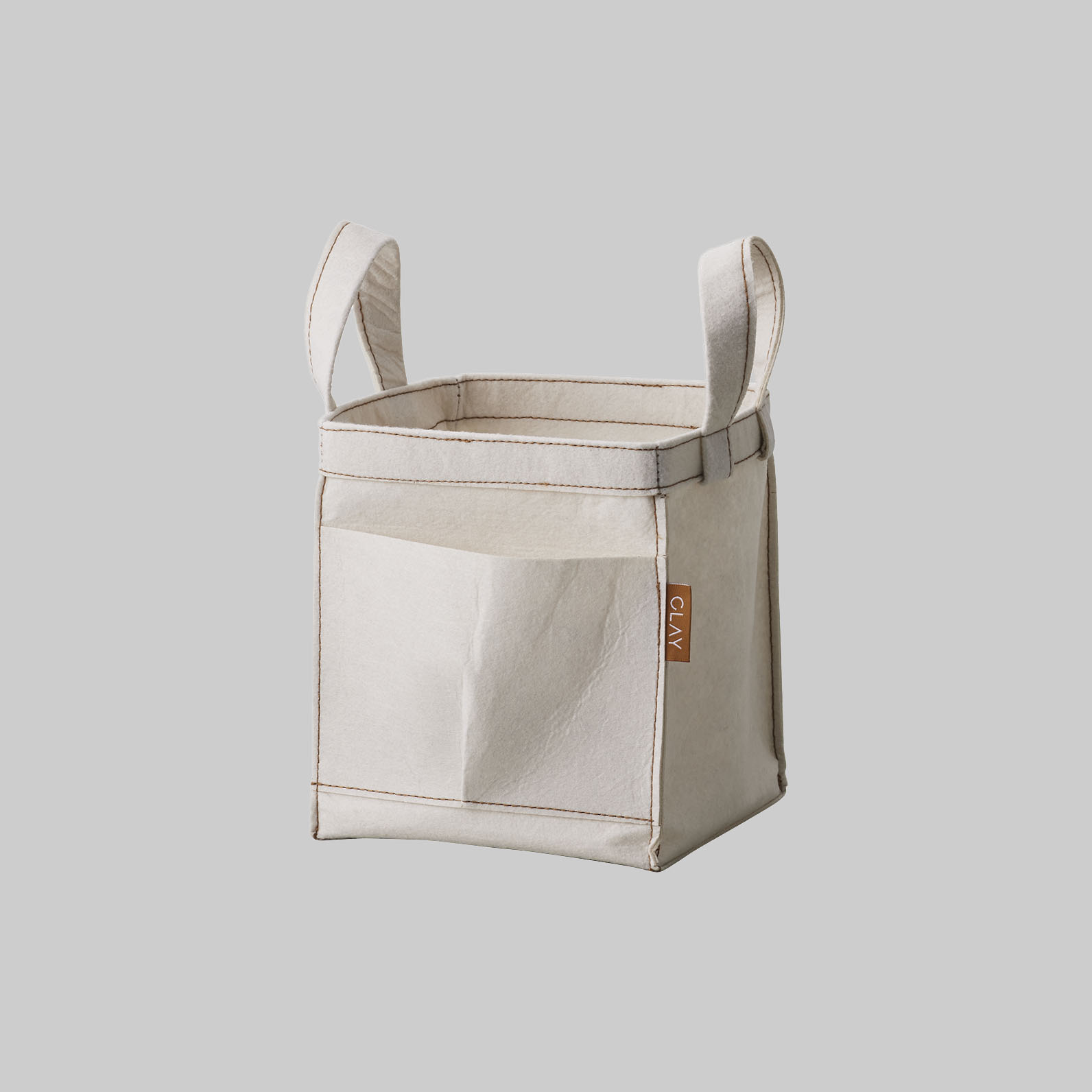 Re:pot 形状展開: XS  外寸：17L×17W×27H, カラー展開: ECRU