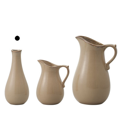 Calore 形状展開: S   外寸：8L×8W×18H, カラー展開: MIX BEIGE