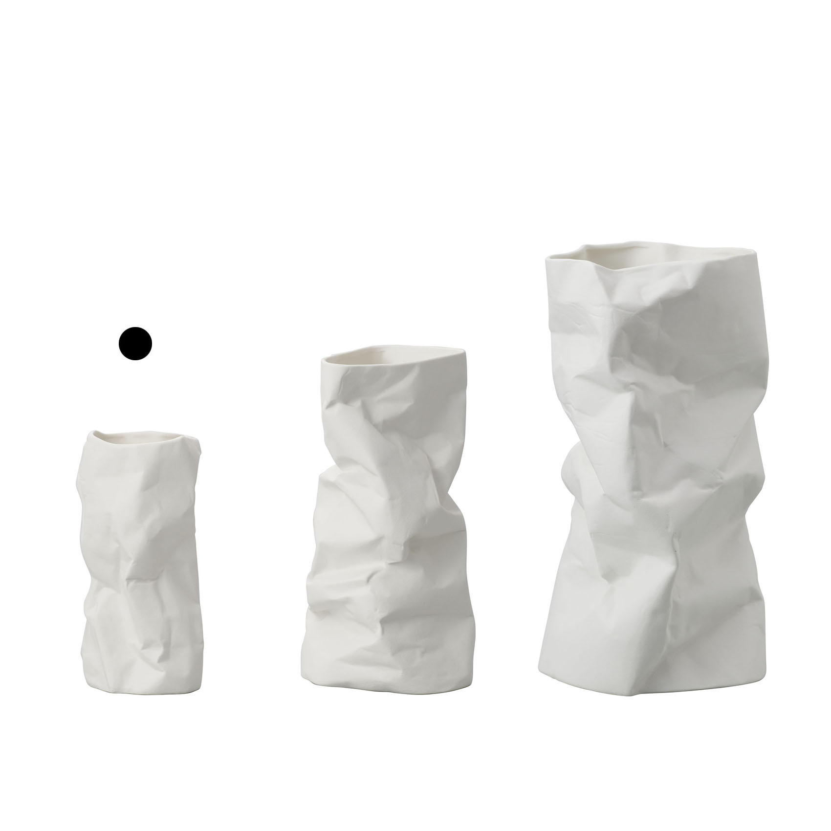 Phantasma 形状展開: 外寸：約12L×約10W×約23H, カラー展開: MATT WHITE