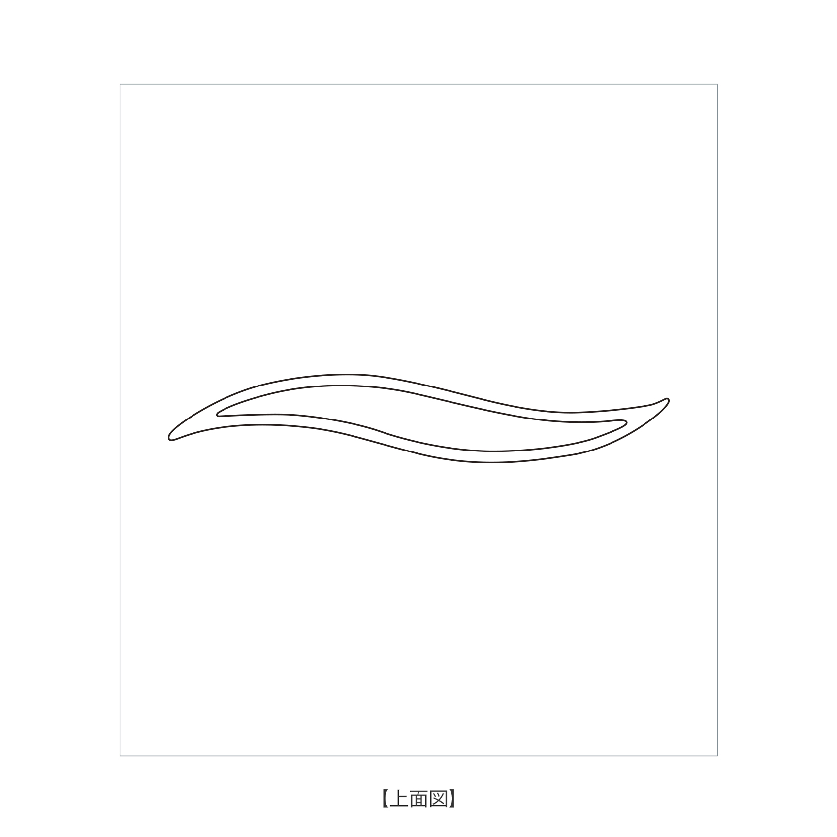 WAVE RECTANGLE 形状展開: S  外寸：36L×6W×8H, カラー展開: WHITE