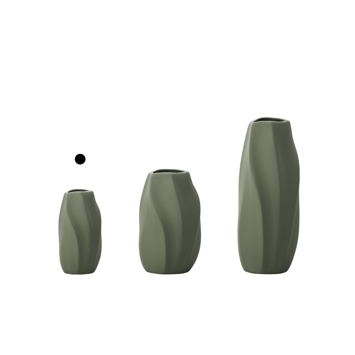 espiral 形状展開: S  外寸：9L×8W×16H, カラー展開: HERBAL GREEN
