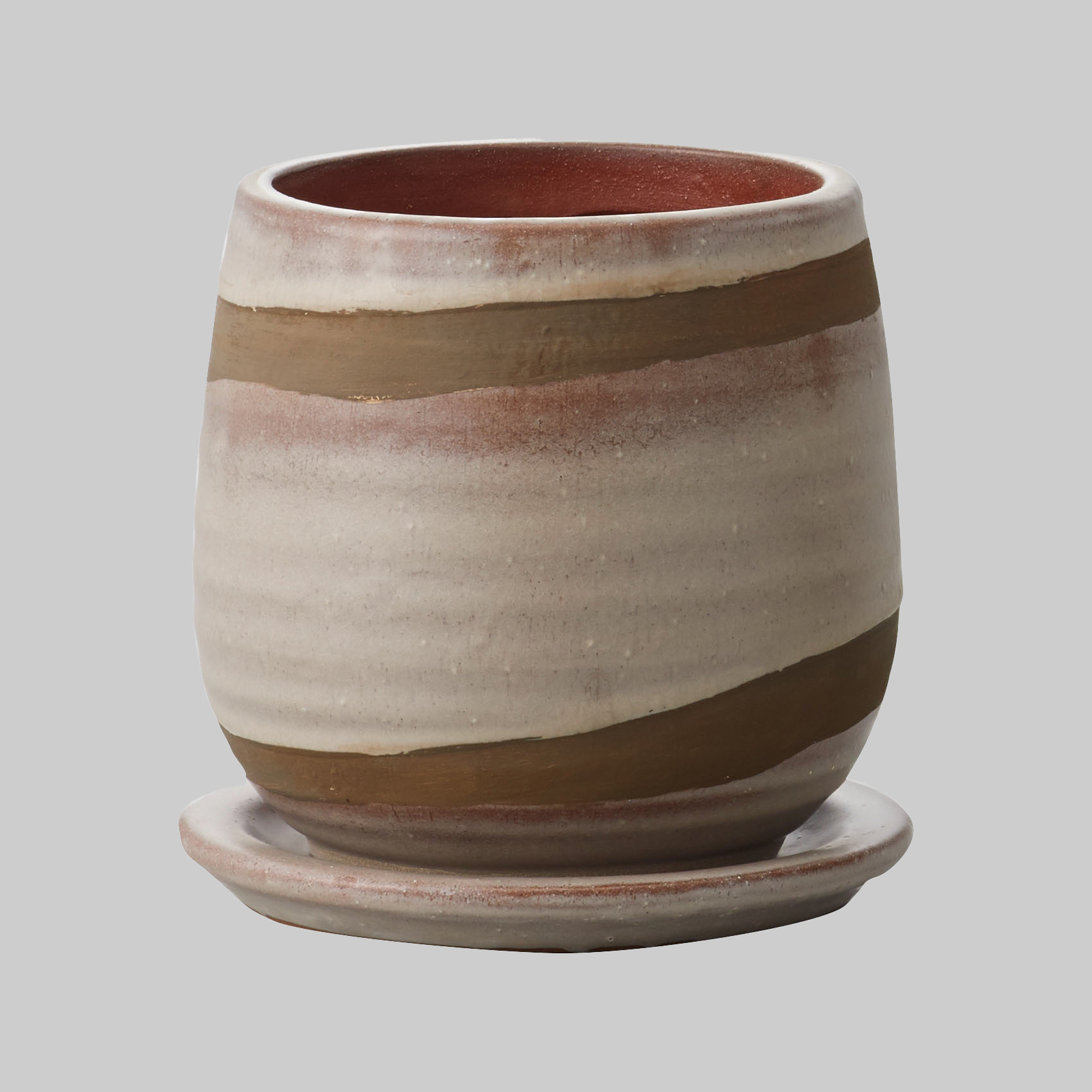 Terreno 形状展開: S  外寸：16φ×16H, カラー展開: MATTxBROWN