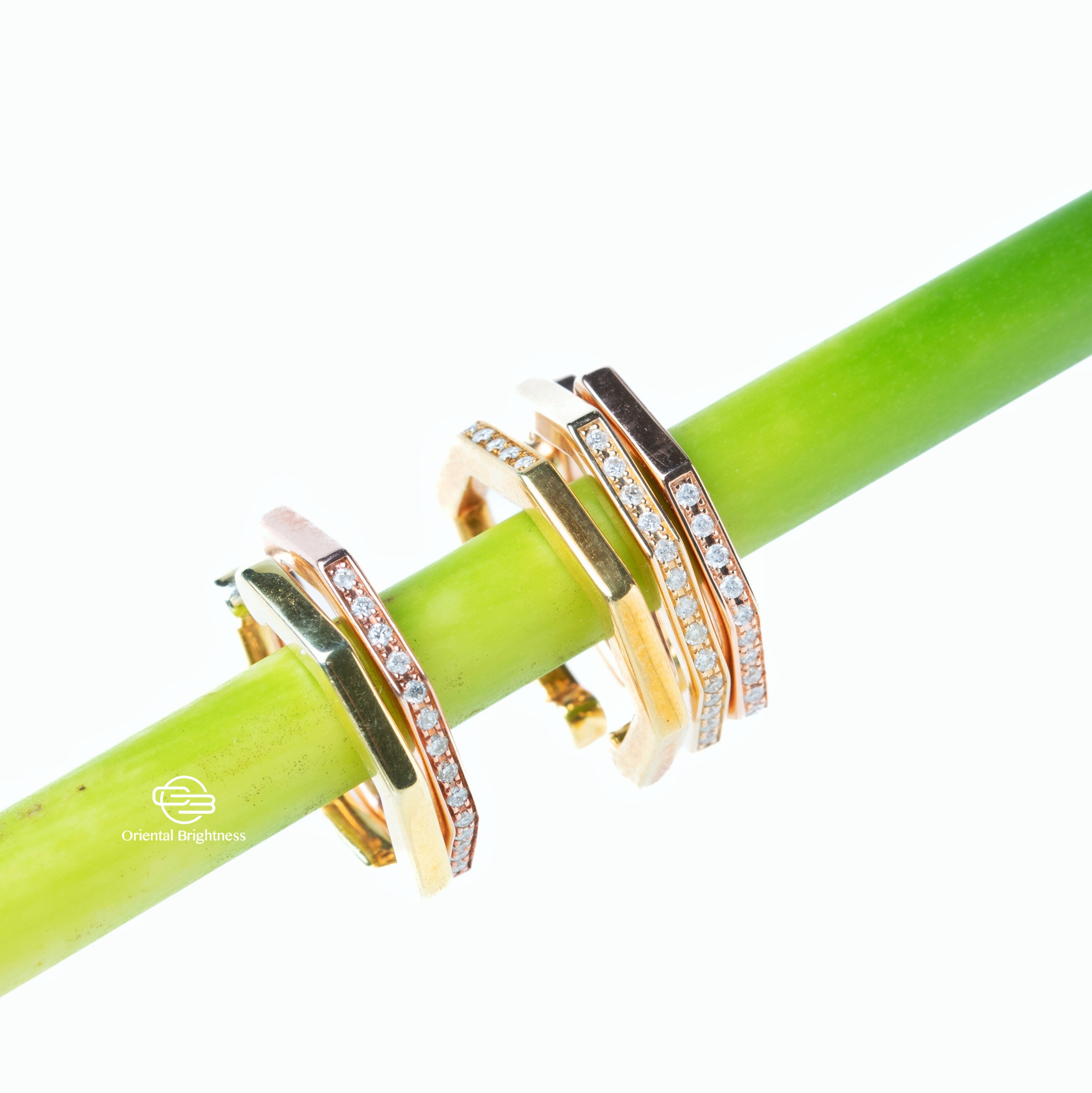Octagon Diamond Ear Cuff/SV925