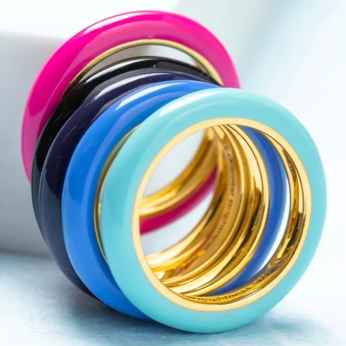 Plane Enamel Ring