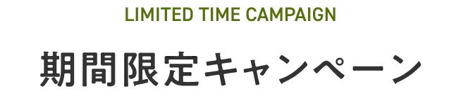 期間限定キャンペーン