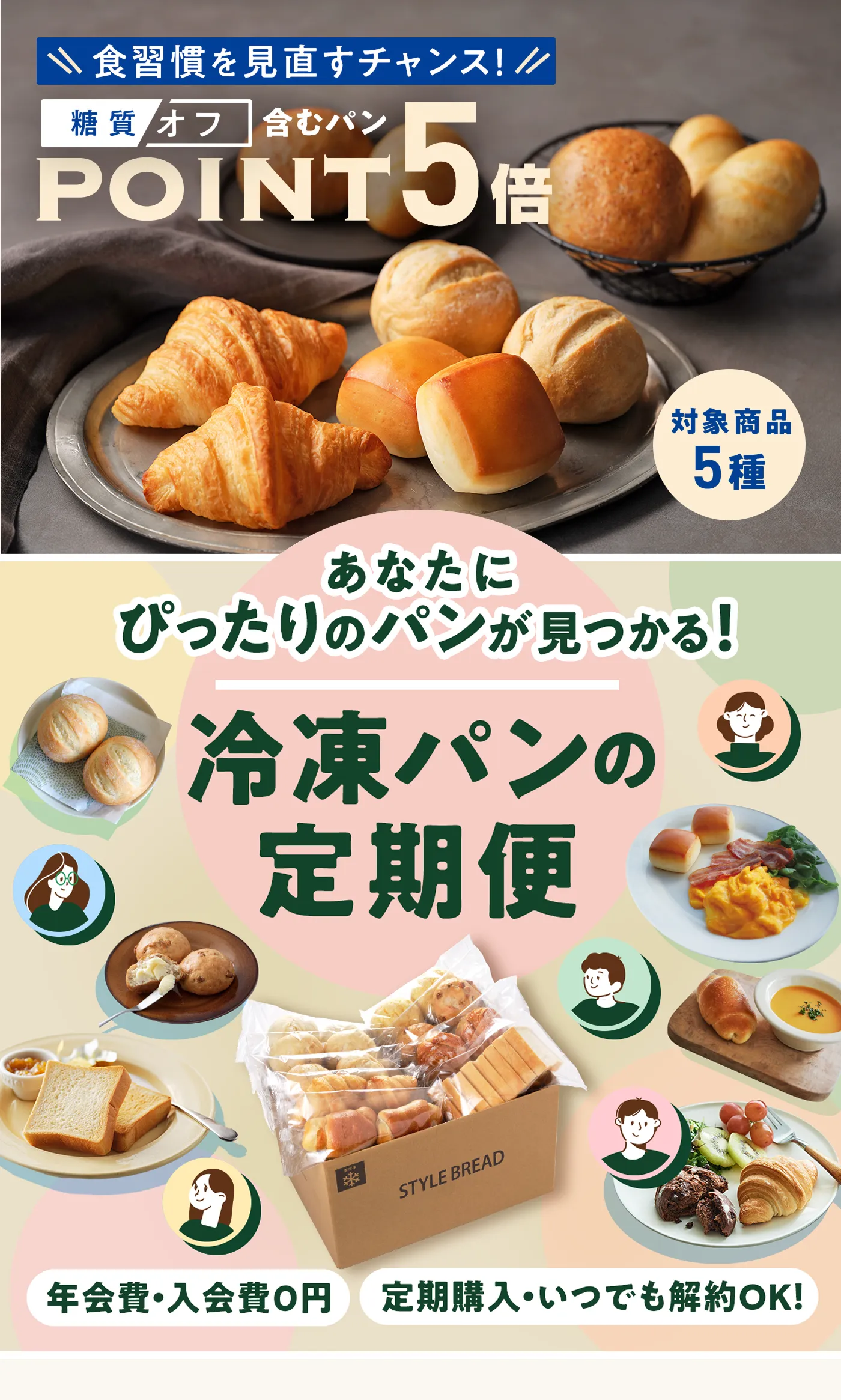 冷凍パンの定期便 あなたにぴったりのパンが見つかる！