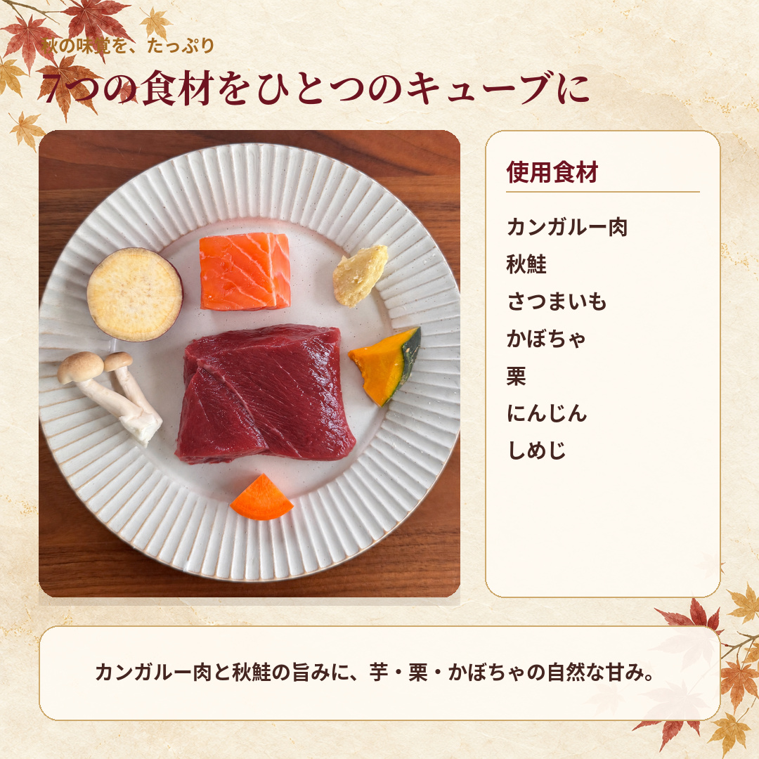 Paw Spoonのごちそうごはん　秋鮭とカンガルーのほくほく芋栗かぼちゃごはん　400g（約26個）