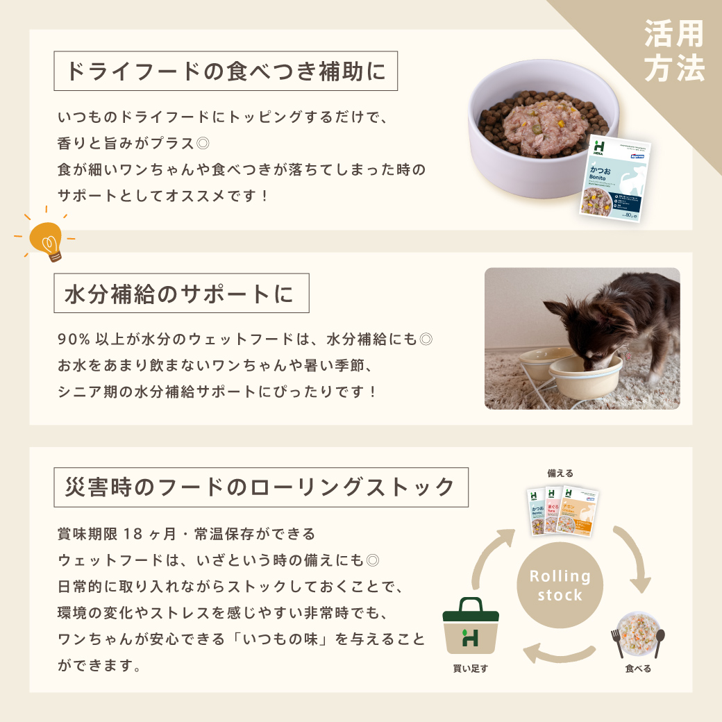 HEKA グレインフリードッグウェットフード 全3種（アソート） 組み合わせ: 全種セット3袋(チキン1/まぐろ1/かつお1)