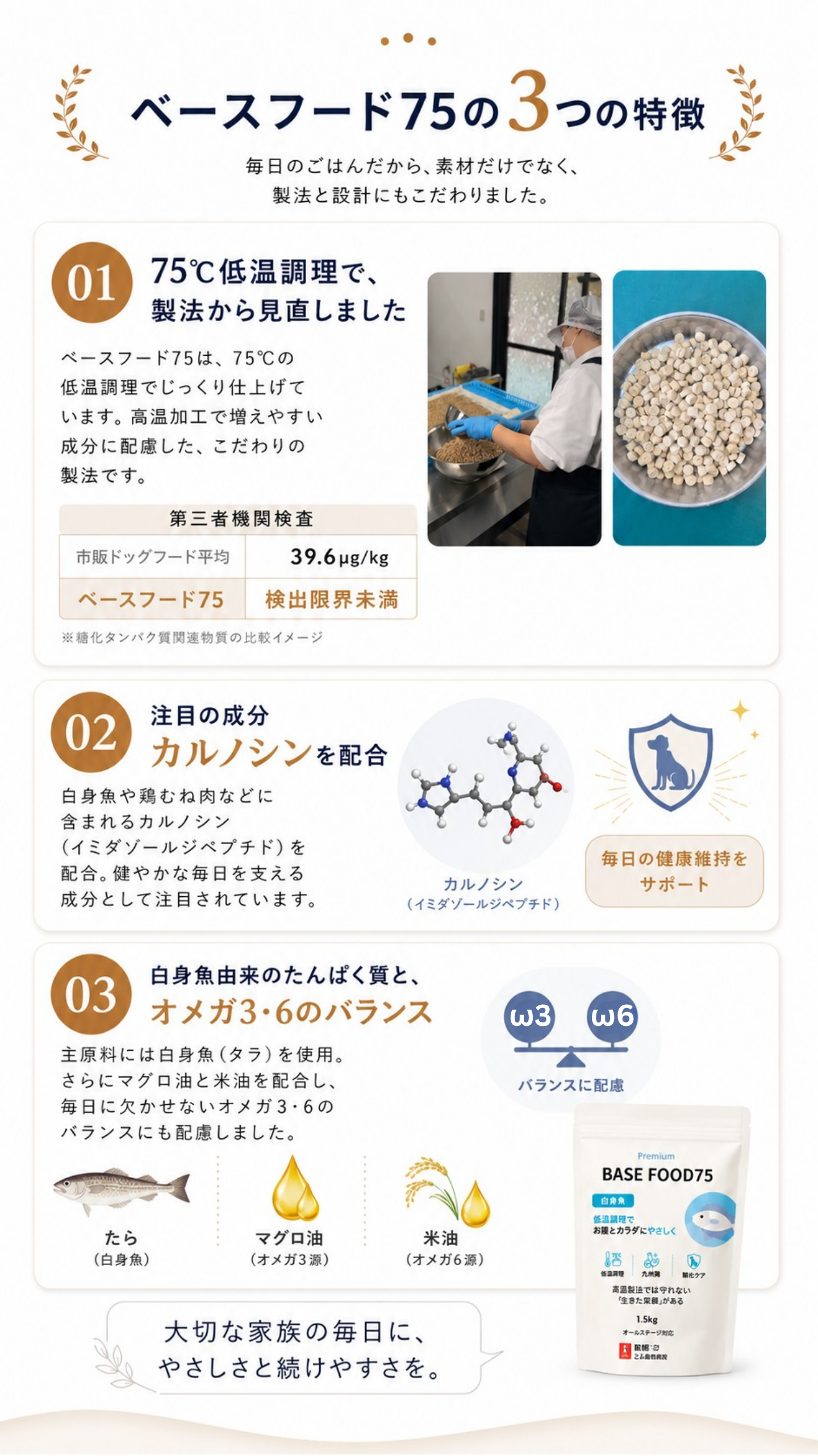 ベースフード75の3つの特徴