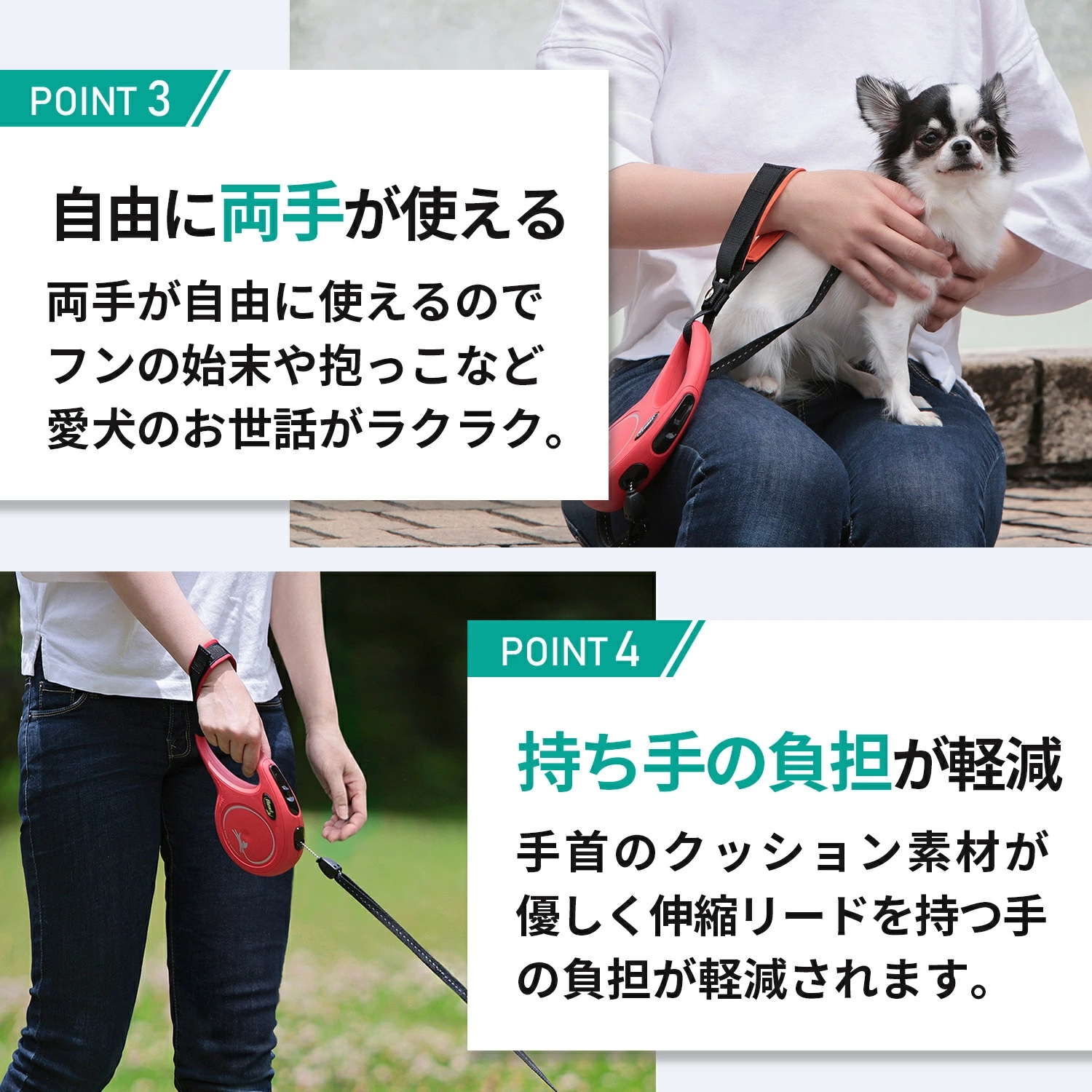 伸縮リード用ストラップ カラー: ブラック