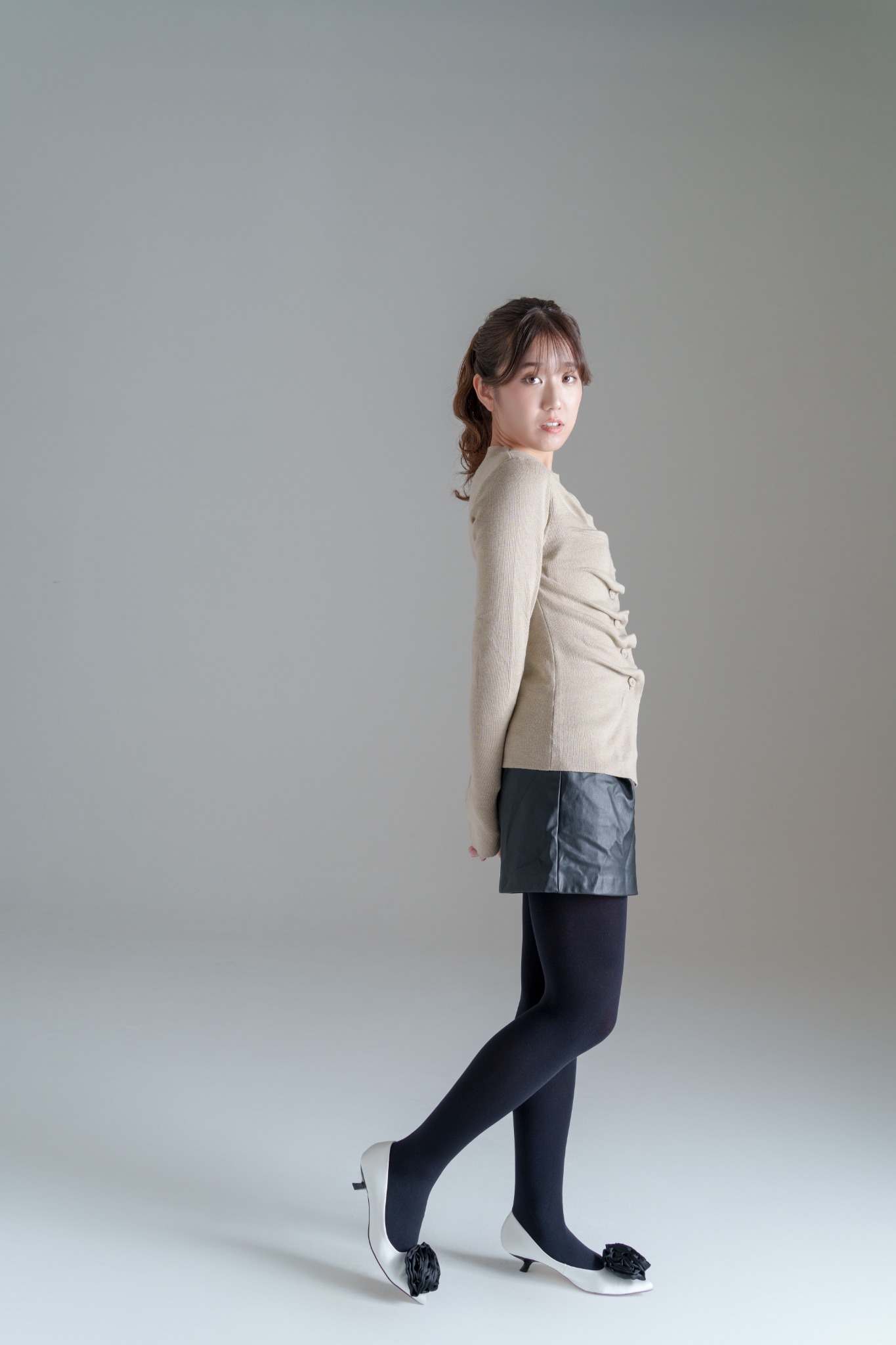 KP3280  マイクロヒールフラワー カラー: レッド, サイズ: 22.5cm