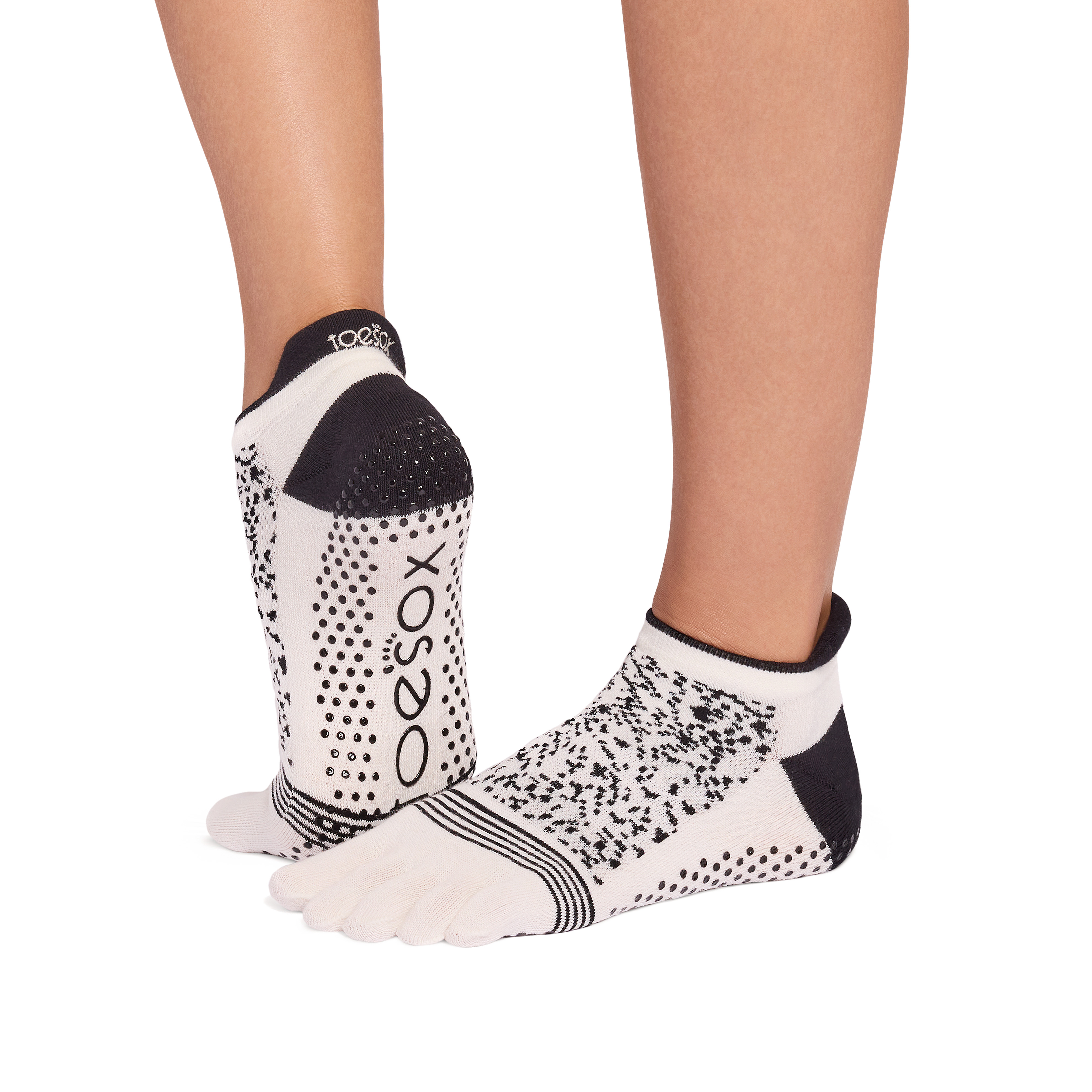 【Toesox_季節限定】Grip Full Toe Low Rise Tec カラー: Bone, サイズ: S