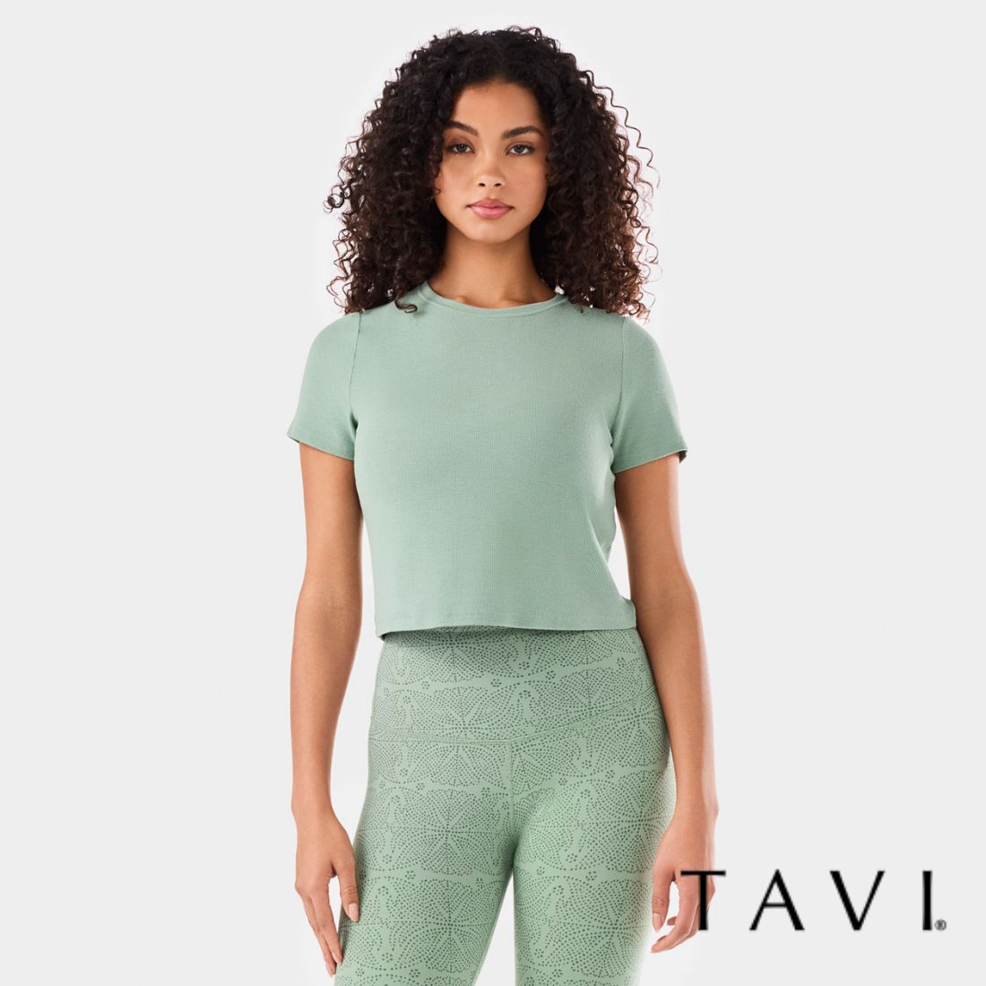 【TAVI_25SS】 Ribbed Tee Sage