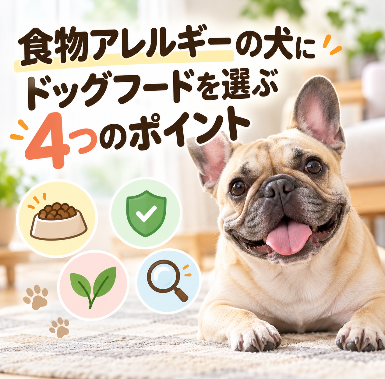 食物アレルギーの犬にドッグフードを選ぶ4つのポイント｜症状・原因から解説