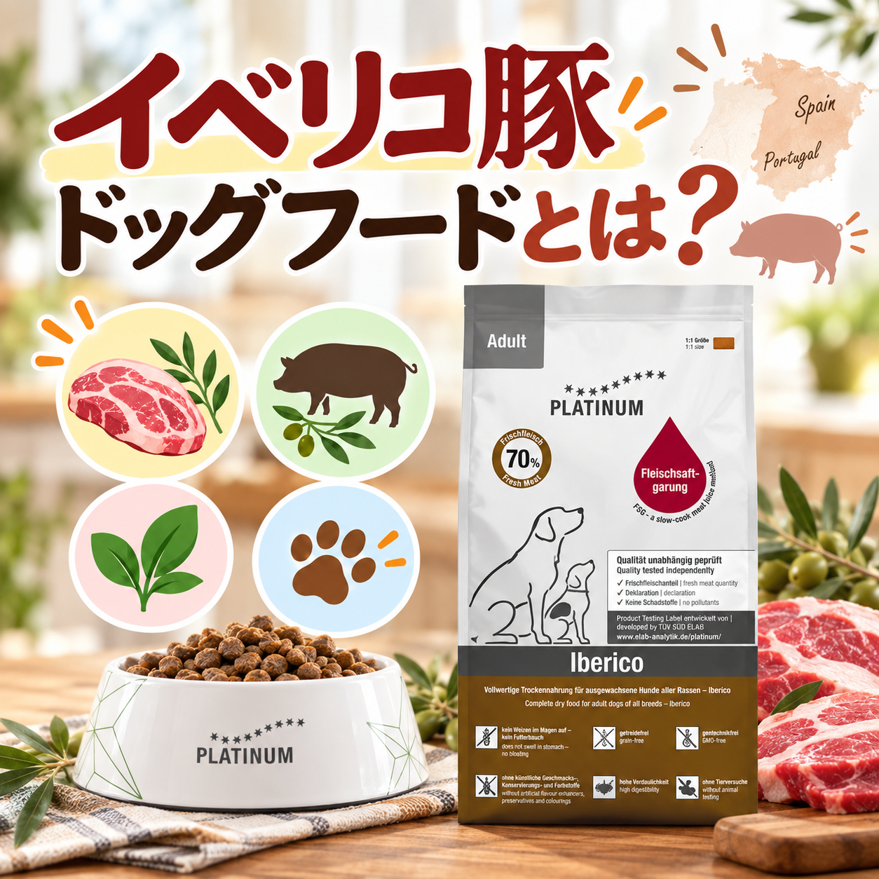 イベリコ豚ドッグフードとは？犬に与えるメリットと選び方