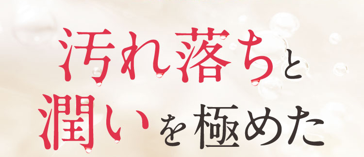 汚れ落ちと潤いを極めた