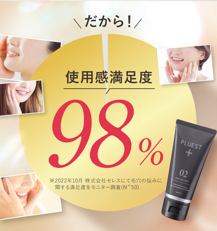 使用感満足度99.4%