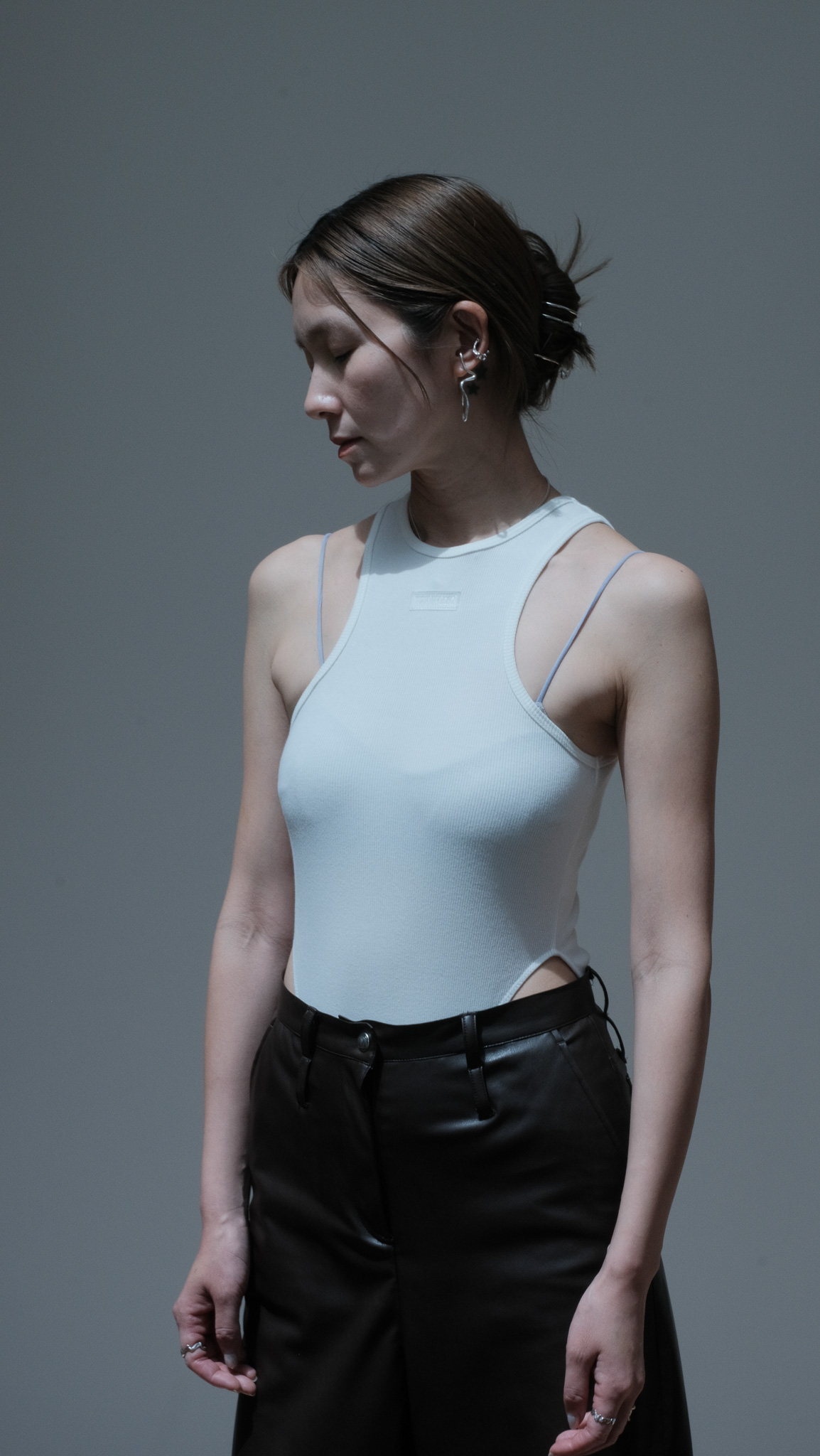 PLUIE - YEUX ET LIGNE NUC Bodysuit 白 YEUX ET LIGNE NUC Bodysuit - PLUIE：プリュイ / ユエリーニュ