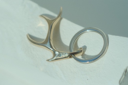 White Day Custom Gem Keychain